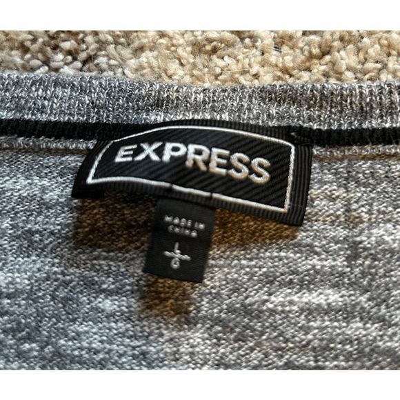 NEW Unisex XS Express Longsleeve Jumper V-Neck Grey 18400511 - Picture 2 of 2